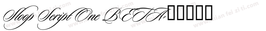 Sloop Script One BETA字体转换